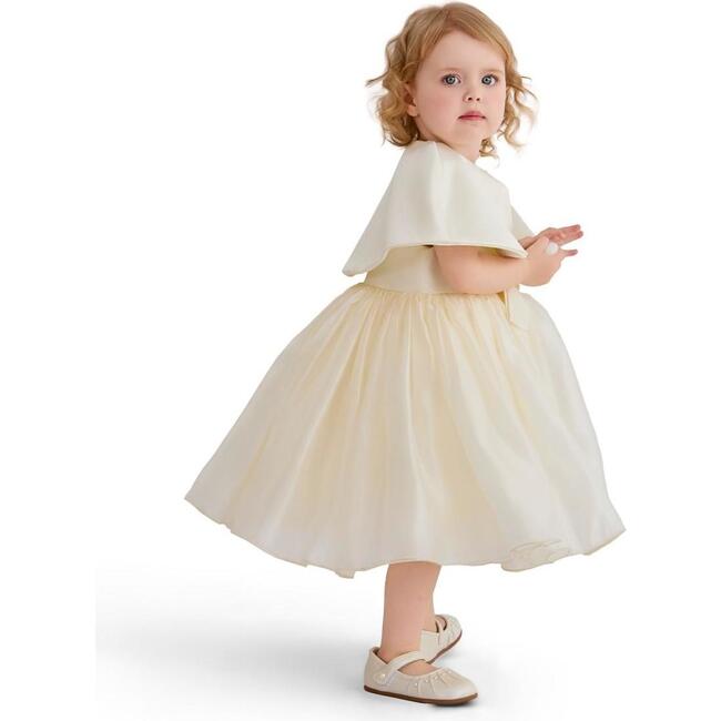 Timeless Cape-Overlay Gown, Beige - Dresses - 7