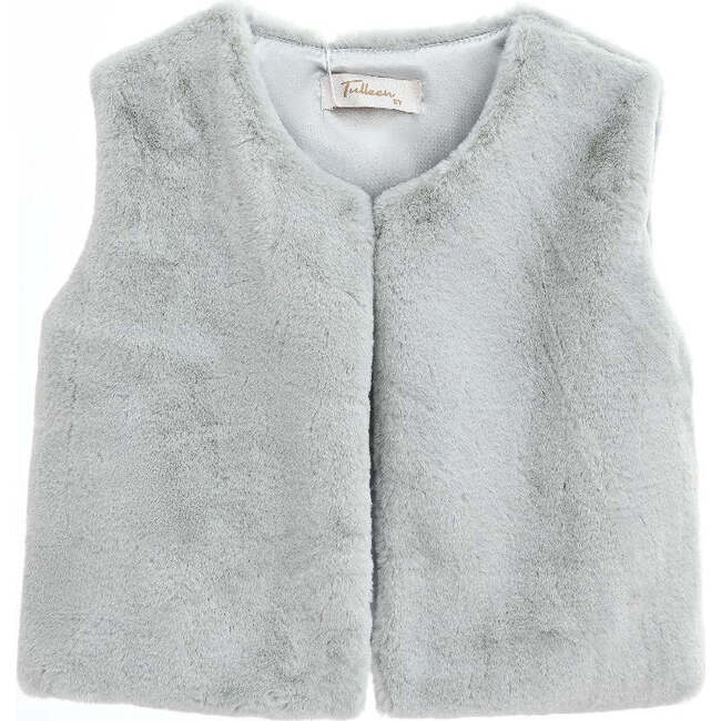 Plush Fur Vest, Gray