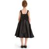 Satin Bow-Back Dress, Black - Dresses - 6