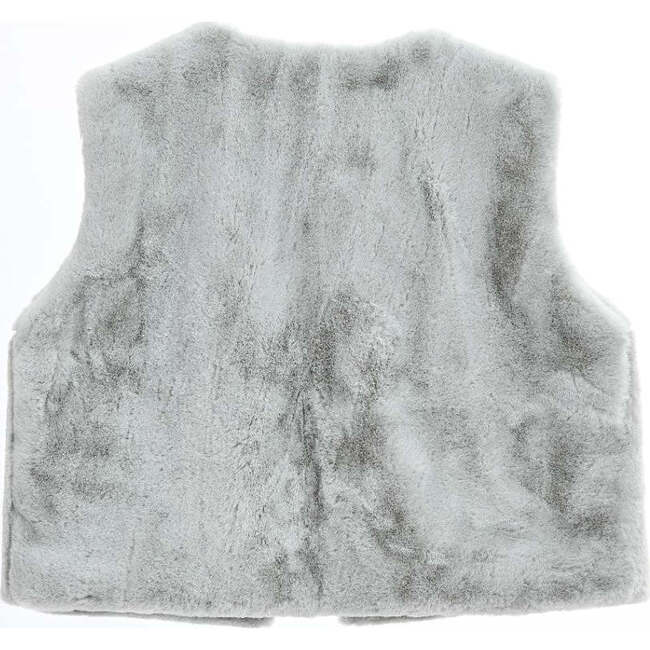 Plush Fur Vest, Gray