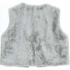 Plush Fur Vest, Gray - Vests - 2