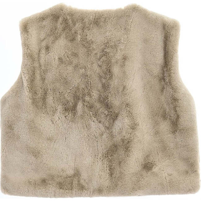 Plush Fur Vest, Beige