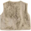 Plush Fur Vest, Beige - Vests - 2