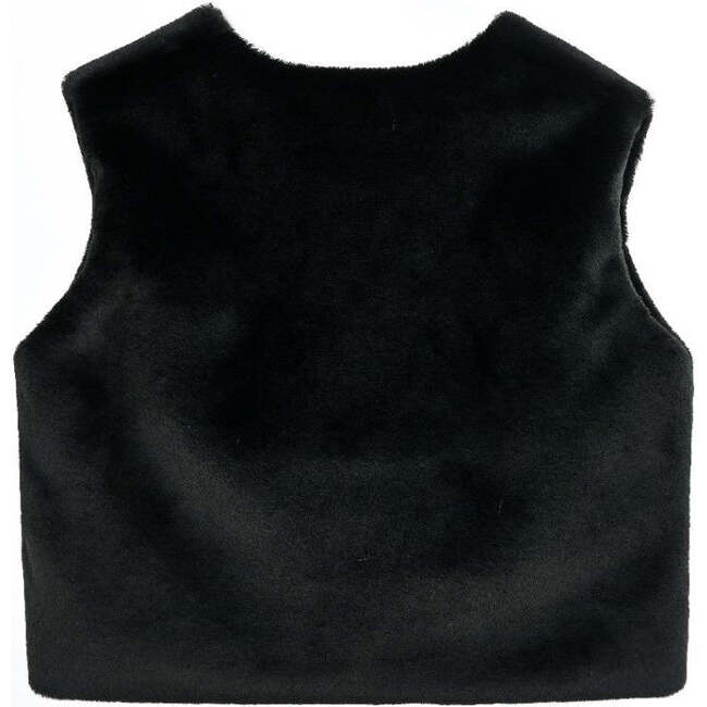 Plush Fur Vest, Black