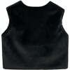 Plush Fur Vest, Black - Vests - 2