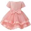 Satin Bow Dress, Pink - Dresses - 4