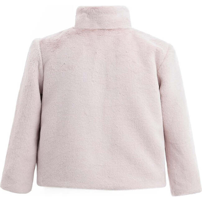 Plush Asymmetrical Coat, Pink