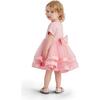 Satin Bow Dress, Pink - Dresses - 6