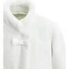 Plush Asymmetrical Coat, Ivory - Coats - 2