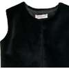 Plush Fur Vest, Black - Vests - 3