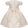 Floral-Embroidered Pleated Dress, Ivory - Dresses - 3