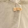Plush Asymmetrical Coat, Beige - Coats - 4