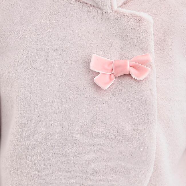 Plush Asymmetrical Coat, Pink - Coats - 4