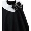 Bow-Embellishment Dress, Black - Dresses - 2