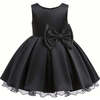 Bow Waist Dress, Black - Dresses - 1 - thumbnail