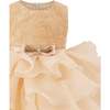 Floral Ruffle Occasion Dress, Cream - Dresses - 2