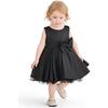 Bow Waist Dress, Black - Dresses - 2