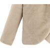 Plush Asymmetrical Coat, Beige - Coats - 5