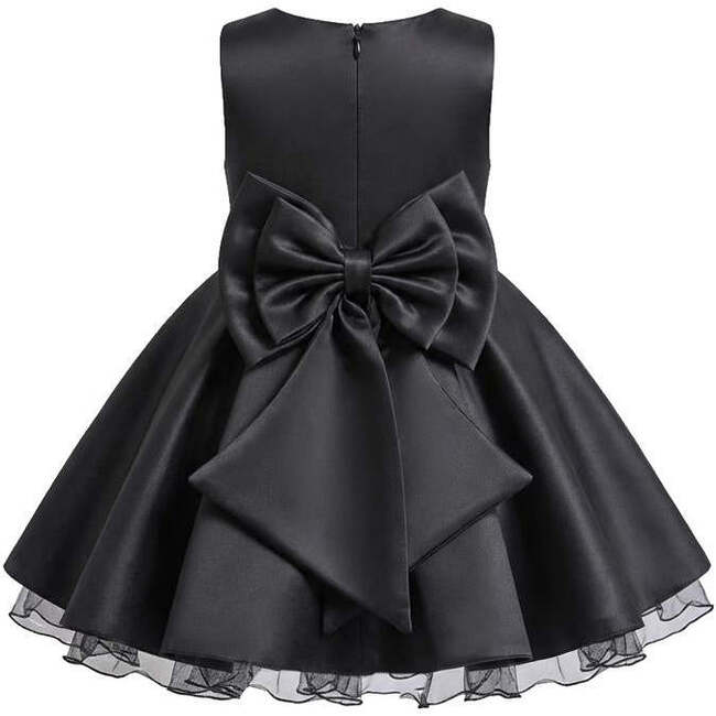Bow Waist Dress, Black - Dresses - 3
