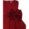 Bow Waist Dress, Burgundy - Dresses - 3