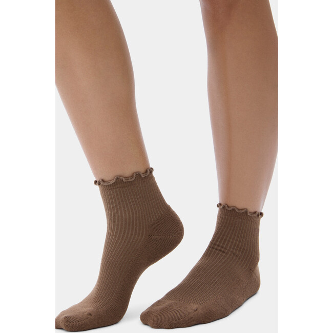 Ruffle Socks Brunette/Suede