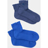 Ruffle Socks Sapphire/Shadow - Socks - 1 - thumbnail