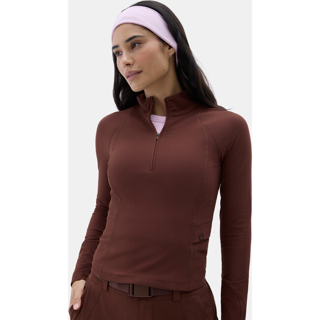 Julie Quarter Zip Top Brunette