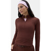 Julie Quarter Zip Top Brunette - Jackets - 1 - thumbnail