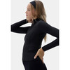 Julie Quarter Zip Top Black - Jackets - 2