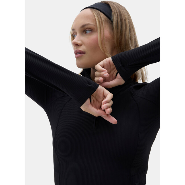 Julie Quarter Zip Top Black - Jackets - 5