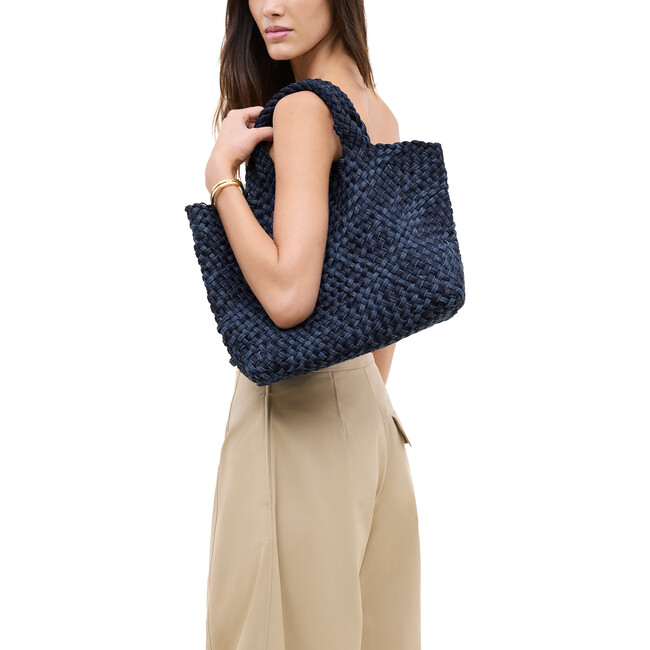 St. Barths Medium Tote Double Weave Denim Indigo - Bags - 3