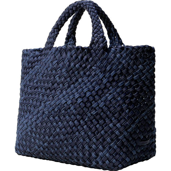 St. Barths Medium Tote Double Weave Denim Indigo - Bags - 5