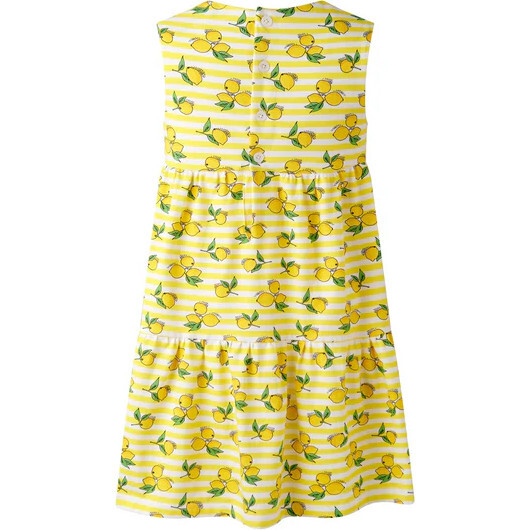Lemon Stripe Jersey Dress, Yellow - Dresses - 3