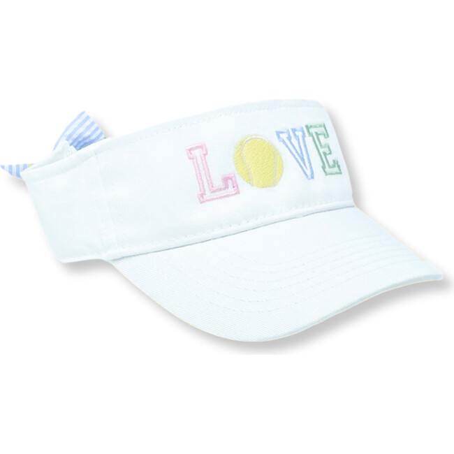 Love Tennis Bow Visor, Blue