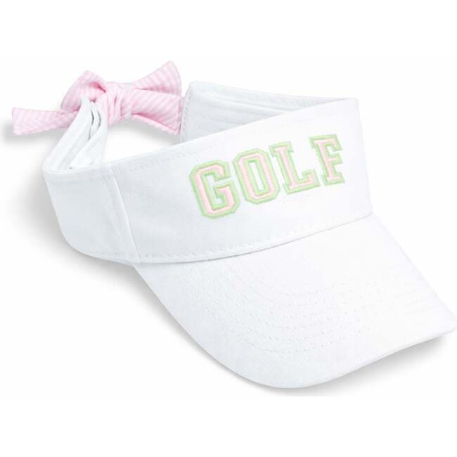 Golf Bow Visor, Pink/Green