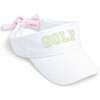 Golf Bow Visor, Pink/Green - Hats - 1 - thumbnail