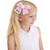 Golf Ball Seersucker Hair Bow, Pink - Hair Accessories - 2