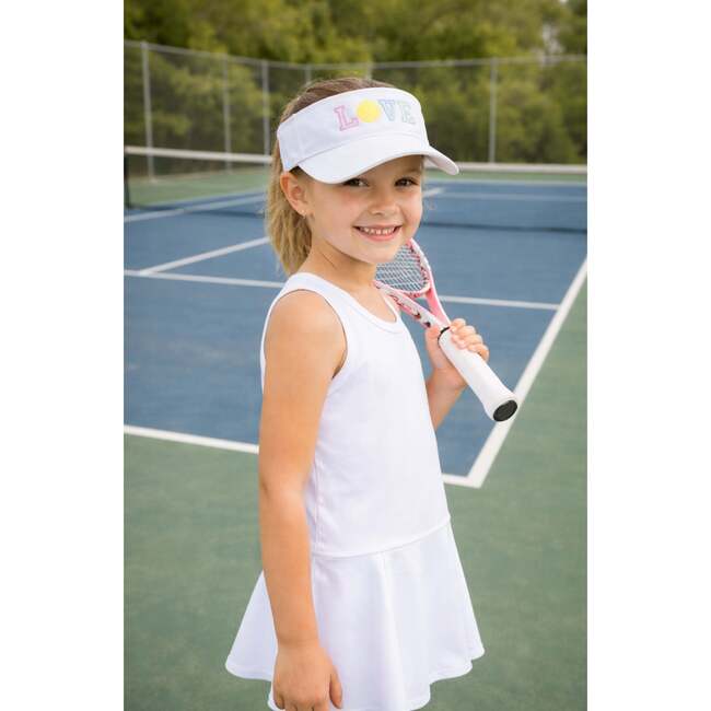 Love Tennis Bow Visor, Blue