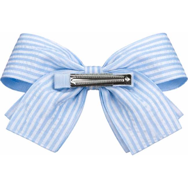 Tennis Hair Bow, Blue - Hair Accessories - 3