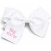 Big Sister Hair Bow, White - Hair Accessories - 1 - thumbnail