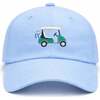 Golf Cart Baseball Hat, Blue/Green - Hats - 3 - thumbnail