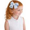 Golf Ball Seersucker Hair Bow, Blue - Hair Accessories - 2