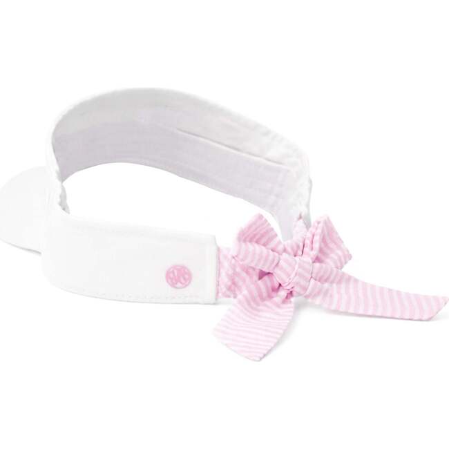 Golf Bow Visor, Pink/Green - Hats - 5