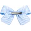Golf Ball Seersucker Hair Bow, Blue - Hair Accessories - 3