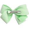Golf Ball Seersucker Hair Bow, Green - Hair Accessories - 3