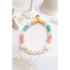 Beach Bracelet, Coral/Aqua/Orange - Bracelets - 2