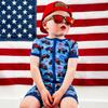 Red, White, and Boom Shorties - Rompers - 2