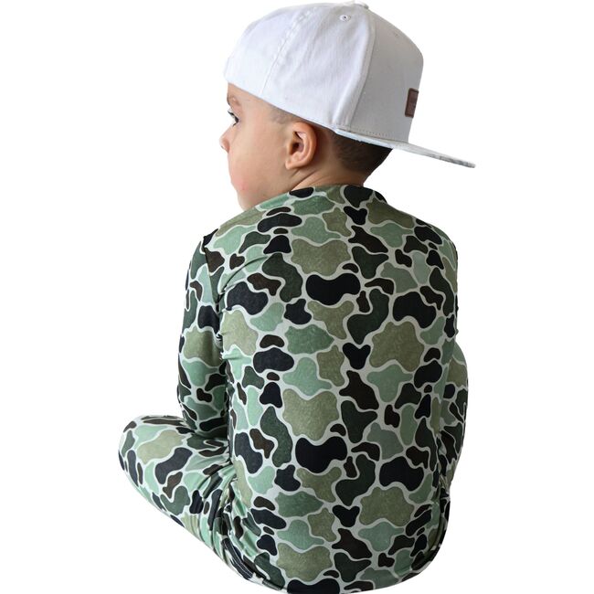 Green Distressed Camo 2 Piece Pajama Set - Pajamas - 3