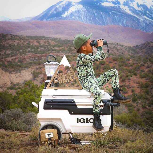 Green Distressed Camo 2 Piece Pajama Set - Pajamas - 4