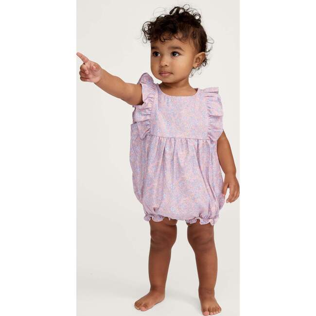 Infant Ruffled Romper in Fleur Blush
